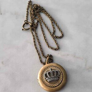 Vintage Juicy Couture Crown Photo Locket Necklace